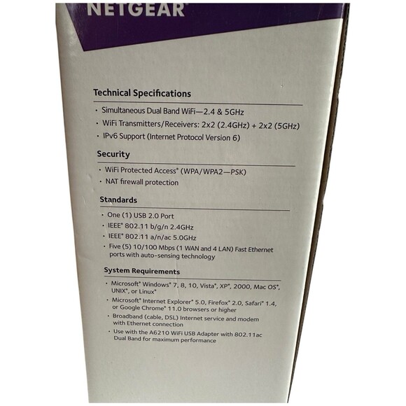 Netgear AC1200 Dual Band WiFi Router R6120 High Speed Wireless Internet - Picture 12 of 16